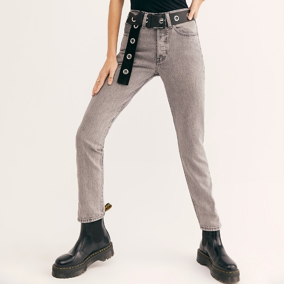 NEW Levi's Premium Stone Broke Gray 501 Skinny Jeans 28 - Picture 1 of 8